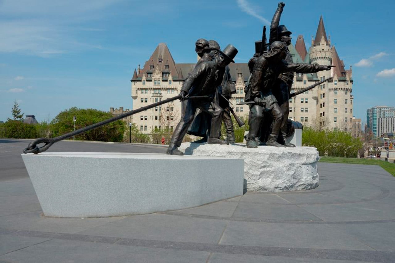 A public granite memorial