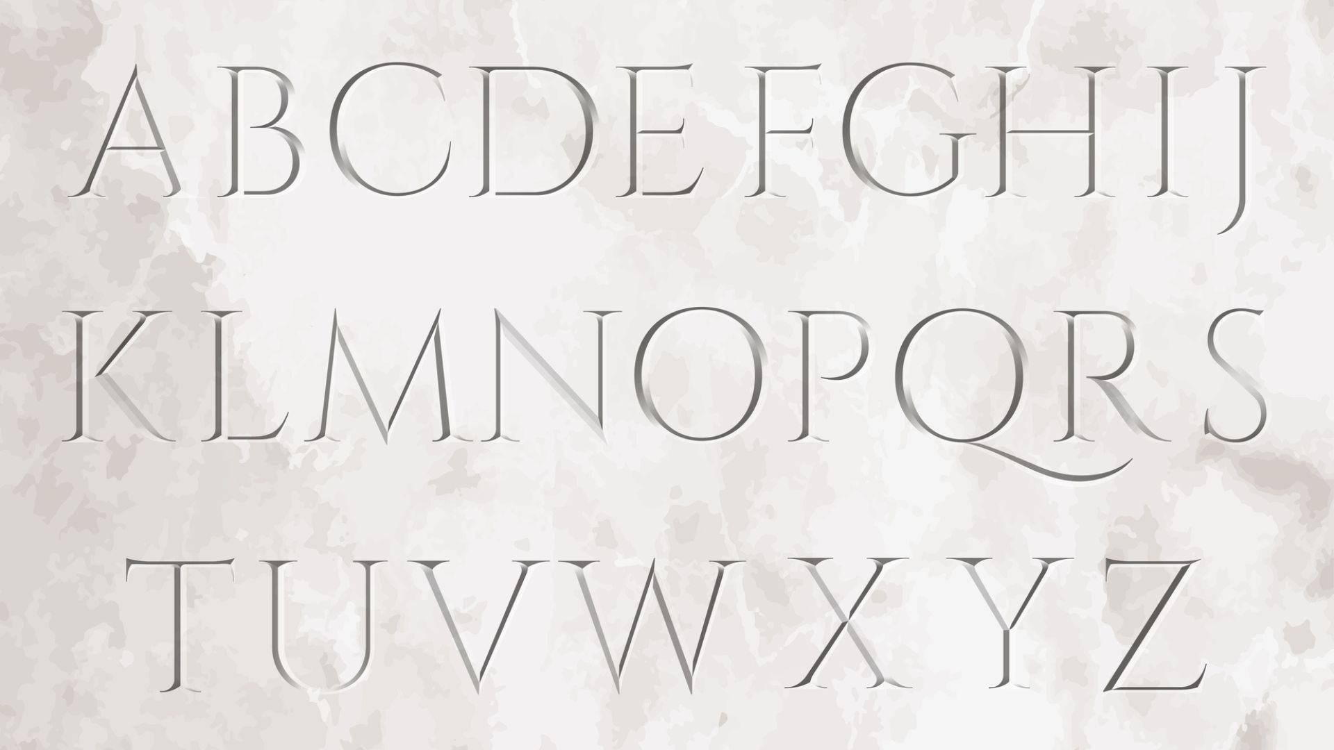 Ancient Roman letters chiseled in marble. Can be placed over different backgrounds.