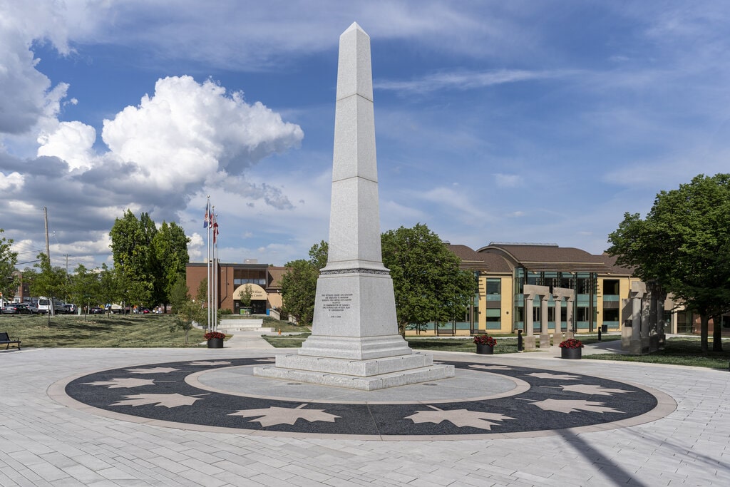 Custom pavers made from granite at landmark