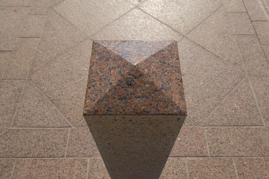 Red granite pavers