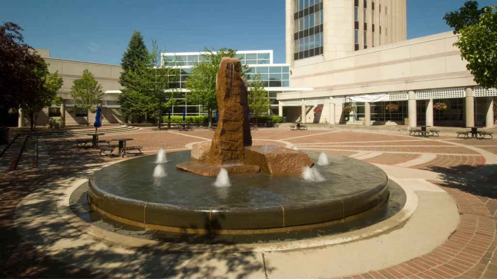 City hall granite water fountain