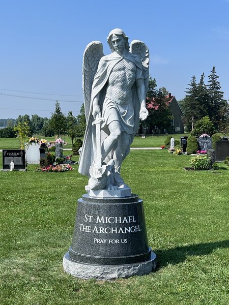 iconic cemetery granite memorial of st michael